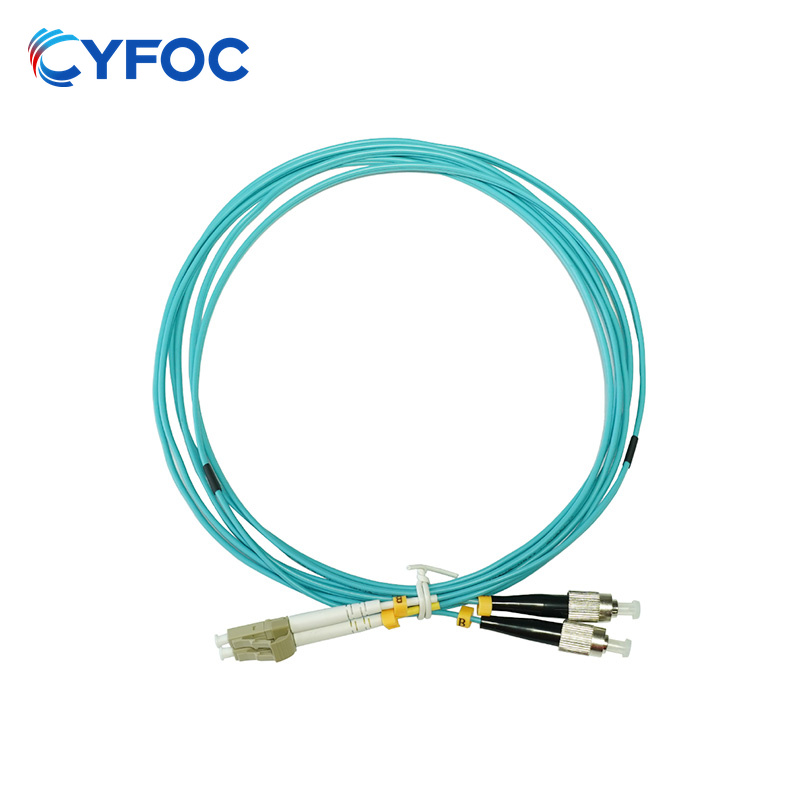 OM3 LC-FC UPC Duplex LSZH 3.0mm Fiber Optic Patch Cord, 3m